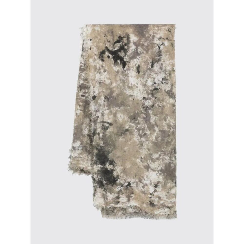 Avant Toi Men Avant Toi Camouflage Linen Blend Scarf